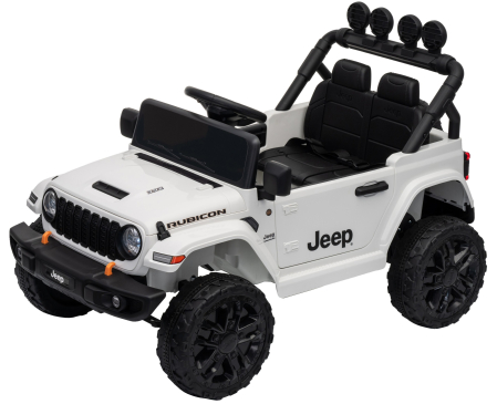 Masinuta electrica 4x4 Premier Mini Jeep Wrangler Rubicon, 12V, roti cauciuc EVA, scaun piele ecologica, 101x59x65 cm, alb [16]