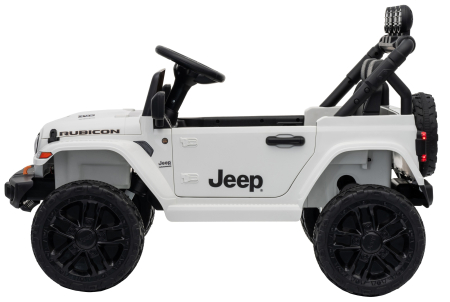 Masinuta electrica 4x4 Premier Mini Jeep Wrangler Rubicon, 12V, roti cauciuc EVA, scaun piele ecologica, 101x59x65 cm, alb [4]