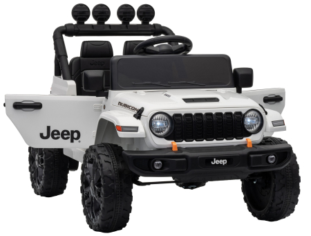 Masinuta electrica 4x4 Premier Mini Jeep Wrangler Rubicon, 12V, roti cauciuc EVA, scaun piele ecologica, 101x59x65 cm, alb [15]