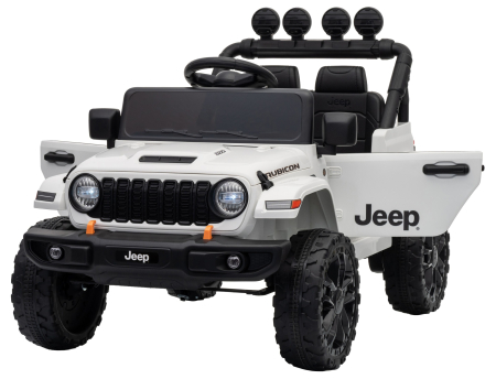 Masinuta electrica 4x4 Premier Mini Jeep Wrangler Rubicon, 12V, roti cauciuc EVA, scaun piele ecologica, 101x59x65 cm, alb [13]