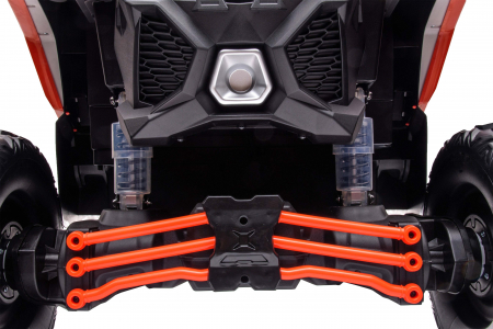 Masinuta UTV electric Premier Can-Am Maverick Speed RC, 2 locuri, 24V, roti cauciuc EVA, scaun piele ecologica, 2 motoare 240W, portocaliu [14]