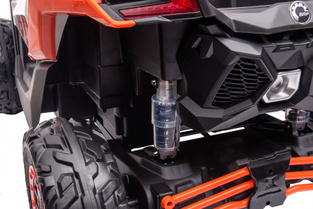 Masinuta UTV electric Premier 4x4 Can-Am Maverick Power RC, 2 locuri, 2 baterii 24V, roti cauciuc EVA, scaun piele ecologica, portocaliu [18]