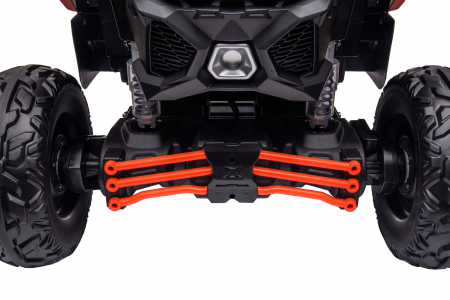 Masinuta UTV electric Premier Can-Am Maverick Speed RC, 2 locuri, 24V, roti cauciuc EVA, scaun piele ecologica, 2 motoare 240W, portocaliu [12]