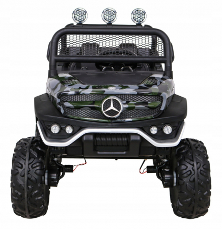Masinuta electrica 4x4 Premier Mini Mercedes Unimog, 12V, roti cauciuc EVA, scaun piele ecologica, camuflaj [2]