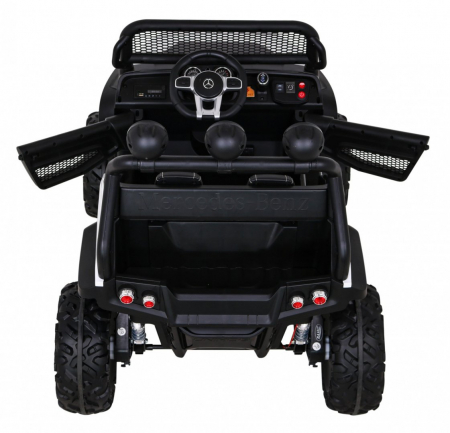 Masinuta electrica 4x4 Premier Mini Mercedes Unimog, 12V, roti cauciuc EVA, scaun piele ecologica, alb [1]