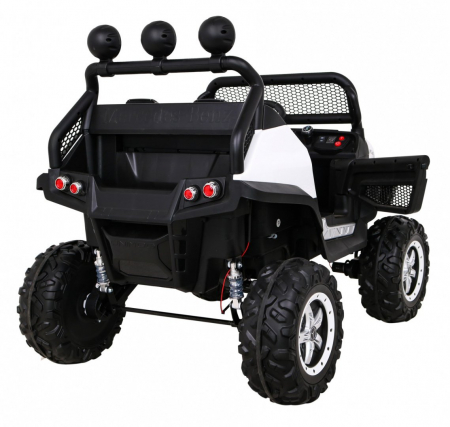 Masinuta electrica 4x4 Premier Mini Mercedes Unimog, 12V, roti cauciuc EVA, scaun piele ecologica, alb [6]