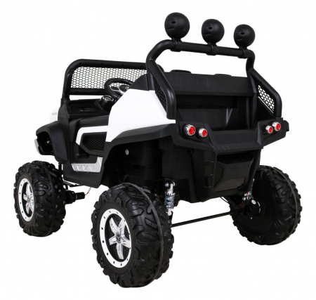 Masinuta electrica 4x4 Premier Mini Mercedes Unimog, 12V, roti cauciuc EVA, scaun piele ecologica, alb [4]