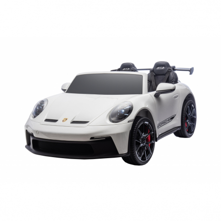 Masinuta electrica 4x4 Premier Porsche 911 GT3, 12V, 2 copii, roti cauciuc EVA, scaun piele ecologica, alb [1]