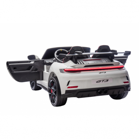 Masinuta electrica 4x4 Premier Porsche 911 GT3, 12V, 2 copii, roti cauciuc EVA, scaun piele ecologica, alb [8]