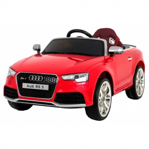Masinute electrice - Masinuta electrica Premier Audi RS5, 12V, roti cauciuc EVA, scaun piele ecologica, rosie