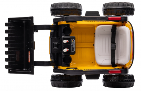 Masinuta electrica buldozer Premier New Holland, 4x4, 12V, galben [60]