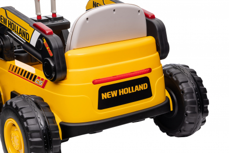 Masinuta electrica buldozer Premier New Holland, 4x4, 12V, galben [55]