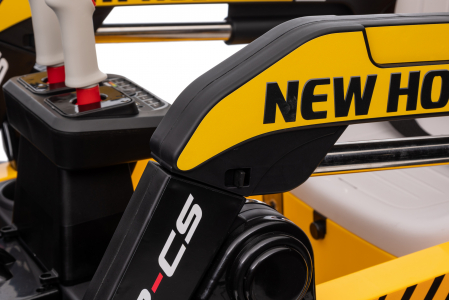 Masinuta electrica buldozer Premier New Holland, 4x4, 12V, galben [38]