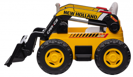 Masinuta electrica buldozer Premier New Holland, 4x4, 12V, galben [5]