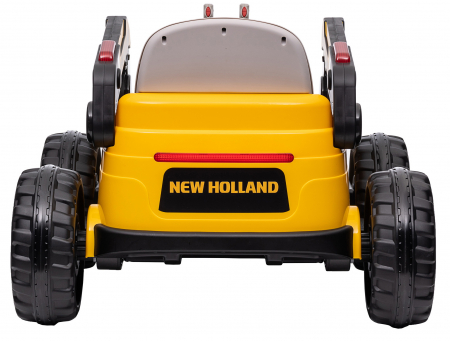Masinuta electrica buldozer Premier New Holland, 4x4, 12V, galben [9]