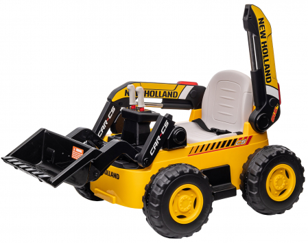 Masinuta electrica buldozer Premier New Holland, 4x4, 12V, galben [57]