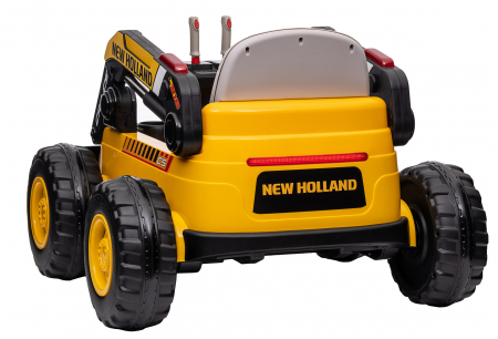 Masinuta electrica buldozer Premier New Holland, 4x4, 12V, galben [8]