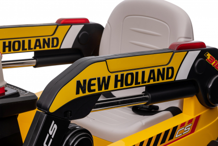 Masinuta electrica buldozer Premier New Holland, 4x4, 12V, galben [45]