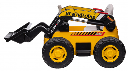Masinuta electrica buldozer Premier New Holland, 4x4, 12V, galben [28]