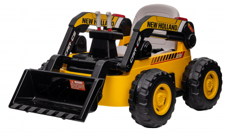 Masinuta electrica buldozer Premier New Holland, 4x4, 12V, galben [19]