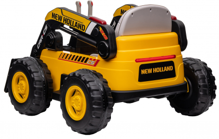Masinuta electrica buldozer Premier New Holland, 4x4, 12V, galben [7]