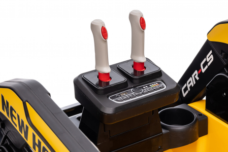 Masinuta electrica buldozer Premier New Holland, 4x4, 12V, galben [35]