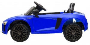 Masinuta electrica Premier Audi R8 Spyder, 12V, roti cauciuc EVA, scaun piele ecologica, albastra [4]