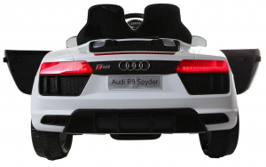 Masinuta electrica Premier Audi R8 Spyder, 12V, roti cauciuc EVA, scaun piele ecologica, alba [4]