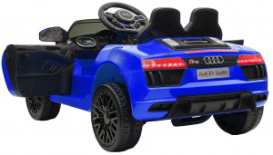 Masinuta electrica Premier Audi R8 Spyder, 12V, roti cauciuc EVA, scaun piele ecologica, albastra [3]