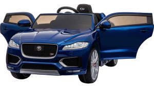 Masinuta electrica Premier Jaguar F-Pace, 12V, roti cauciuc EVA, scaun piele ecologica, albastra [5]