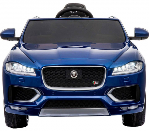 Masinuta electrica Premier Jaguar F-Pace, 12V, roti cauciuc EVA, scaun piele ecologica, albastra [8]