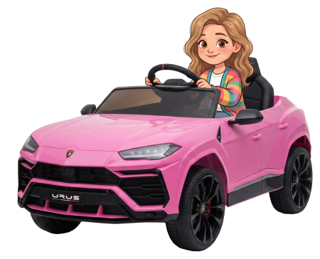 Masinute electrice - Masinuta electrica Lamborghini Urus, 12V, roti cauciuc EVA, scaun piele ecologica, roz