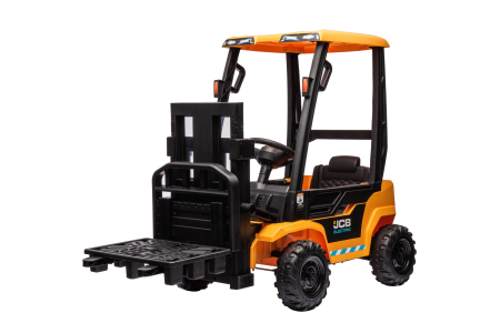 Stivuitor electric copii Premier JCB, 12V, scaun piele ecologica, galben [3]