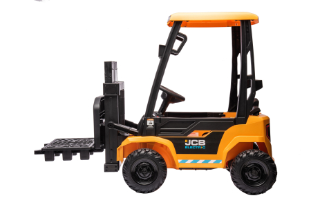 Stivuitor electric copii Premier JCB, 12V, scaun piele ecologica, galben [4]