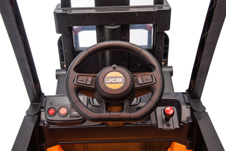 Stivuitor electric copii Premier JCB, 12V, scaun piele ecologica, galben [13]