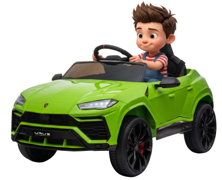 Masinute electrice - Masinuta electrica Lamborghini Urus, 12V, roti cauciuc EVA, scaun piele ecologica, verde