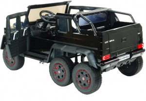 Masinuta electrica Mercedes G63 Duet 6x6, 12V, 6 roti cauciuc EVA, 6 motoare, 2 locuri, scaun piele ecologica, negru [13]