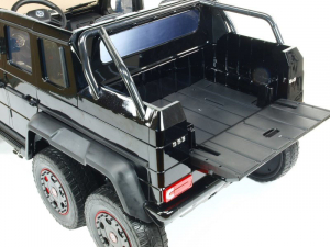Masinuta electrica Mercedes G63 Duet 6x6, 12V, 6 roti cauciuc EVA, 6 motoare, 2 locuri, scaun piele ecologica, negru [14]