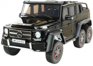 Masinuta electrica Mercedes G63 Duet 6x6, 12V, 6 roti cauciuc EVA, 6 motoare, 2 locuri, scaun piele ecologica, negru [10]