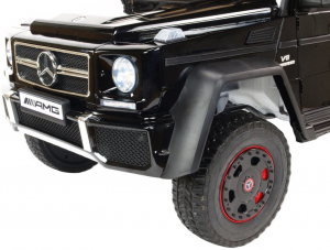 Masinuta electrica Mercedes G63 Duet 6x6, 12V, 6 roti cauciuc EVA, 6 motoare, 2 locuri, scaun piele ecologica, negru [17]