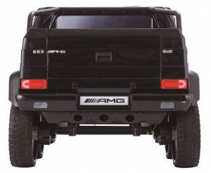 Masinuta electrica Mercedes G63 Duet 6x6, 12V, 6 roti cauciuc EVA, 6 motoare, 2 locuri, scaun piele ecologica, negru [3]