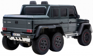 Masinuta electrica Mercedes G63 Solo, 2 baterii 12V, 6 roti cauciuc EVA, 4x4, 1 loc, 4 motoare, negru [8]