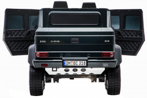Masinuta electrica Mercedes G63 Solo, 2 baterii 12V, 6 roti cauciuc EVA, 4x4, 1 loc, 4 motoare, negru [16]