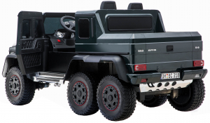 Masinuta electrica Mercedes G63 Solo, 2 baterii 12V, 6 roti cauciuc EVA, 4x4, 1 loc, 4 motoare, negru [14]