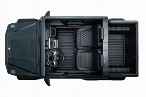 Masinuta electrica Mercedes G63 Solo, 2 baterii 12V, 6 roti cauciuc EVA, 4x4, 1 loc, 4 motoare, negru [34]