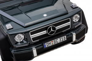 Masinuta electrica Mercedes G63 Solo, 2 baterii 12V, 6 roti cauciuc EVA, 4x4, 1 loc, 4 motoare, negru [21]