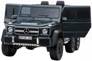 Masinuta electrica Mercedes G63 Solo, 2 baterii 12V, 6 roti cauciuc EVA, 4x4, 1 loc, 4 motoare, negru [12]