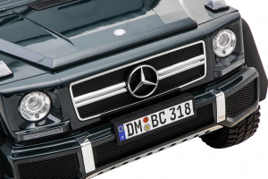 Masinuta electrica Mercedes G63 Solo, 2 baterii 12V, 6 roti cauciuc EVA, 4x4, 1 loc, 4 motoare, negru [19]