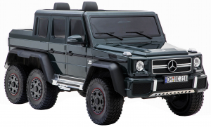 Masinuta electrica Mercedes G63 Solo, 2 baterii 12V, 6 roti cauciuc EVA, 4x4, 1 loc, 4 motoare, negru [10]