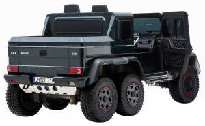 Masinuta electrica Mercedes G63 Solo, 2 baterii 12V, 6 roti cauciuc EVA, 4x4, 1 loc, 4 motoare, negru [17]